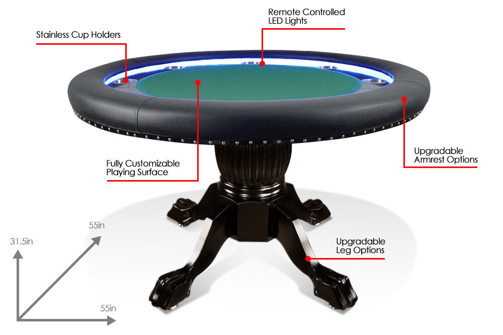 The Ginza LED Poker Table