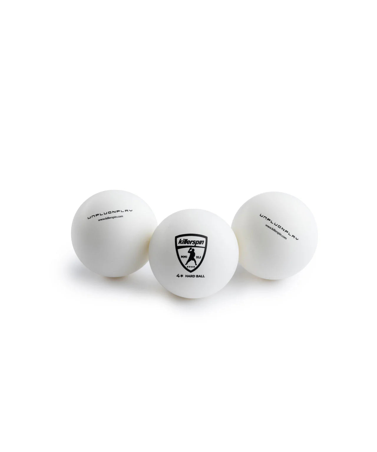 4-Star Hardball 40+ Poly Table Tennis Balls (White) - Pack of 3 or 25 Balls