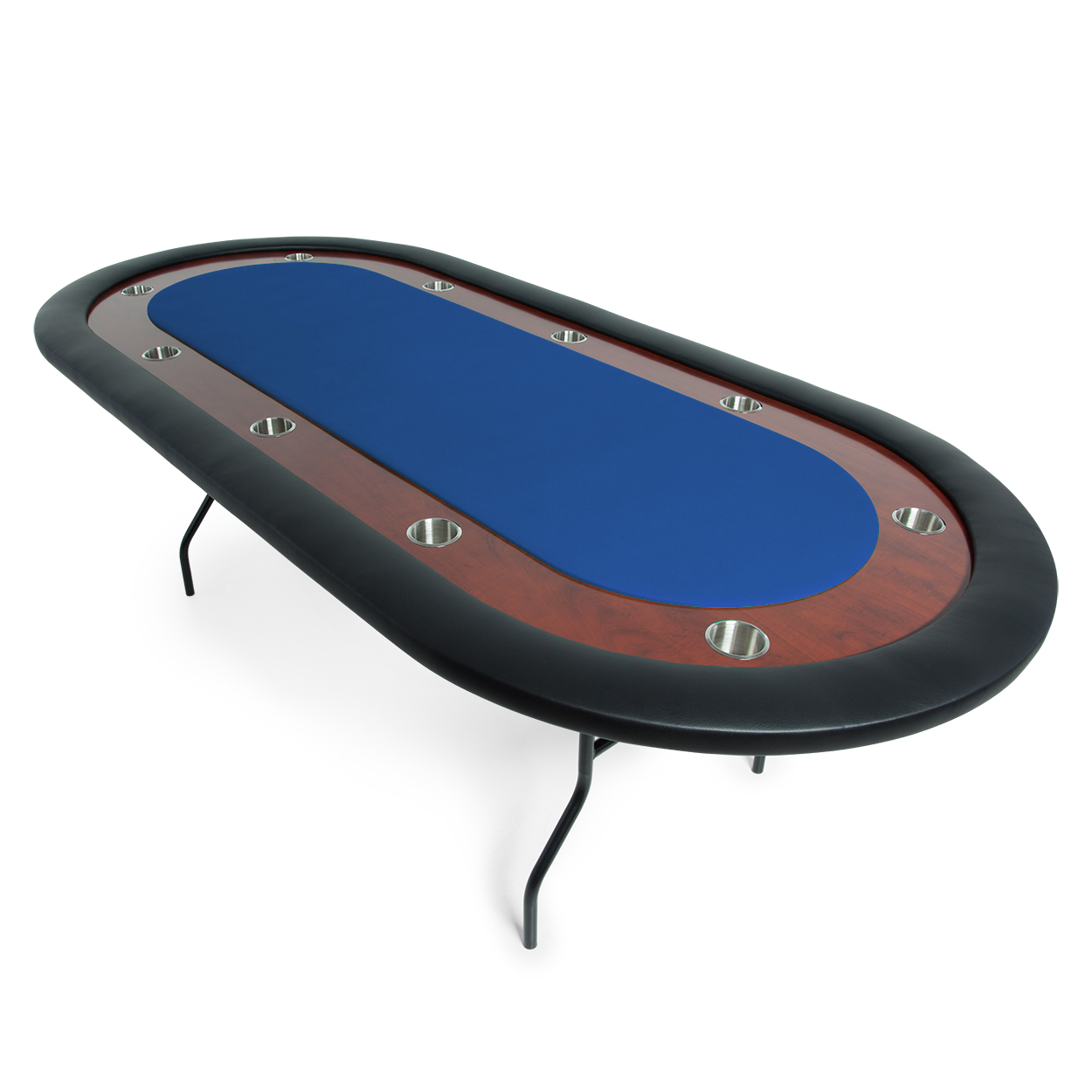 The Ultimate Poker Table (UPT) - Folding Leg Poker Table with Mahogany Racetrack