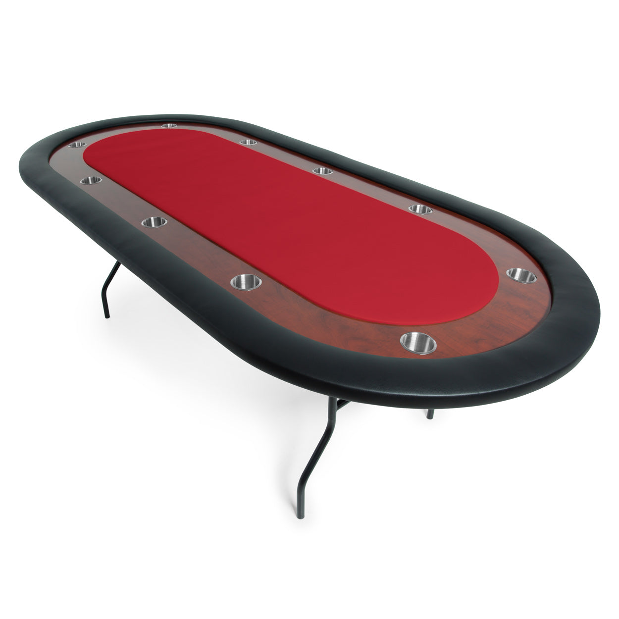The Ultimate Poker Table (UPT) - Folding Leg Poker Table with Mahogany Racetrack