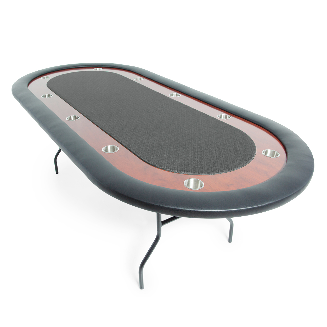 The Ultimate Poker Table (UPT) - Folding Leg Poker Table with Mahogany Racetrack