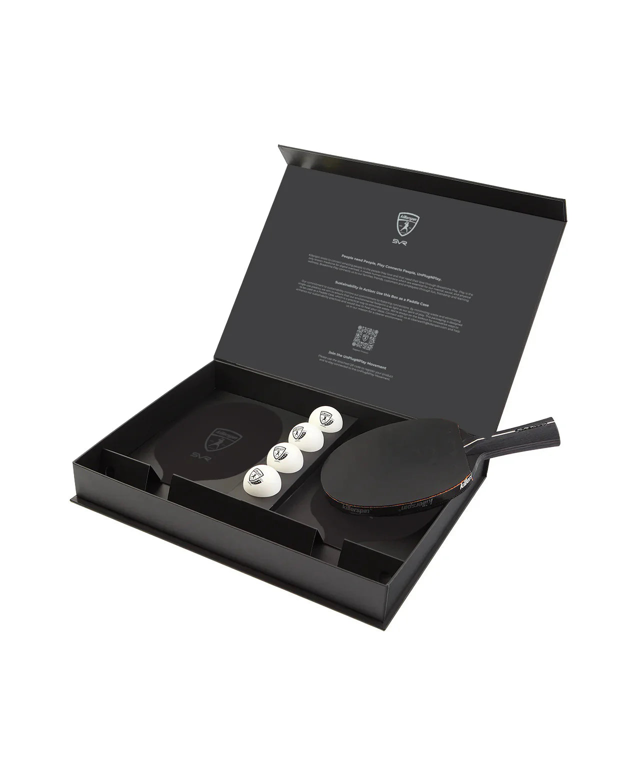 SVR Black 2U Ping Pong Paddle Set - Luxury Set for Competitive Players
