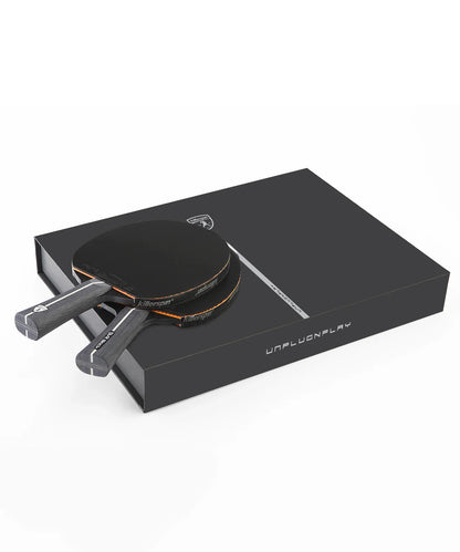 SVR Black 2U Ping Pong Paddle Set - Luxury Set for Competitive Players
