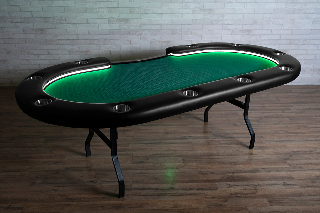 The Aces Pro Alpha LED Folding Leg Poker Table