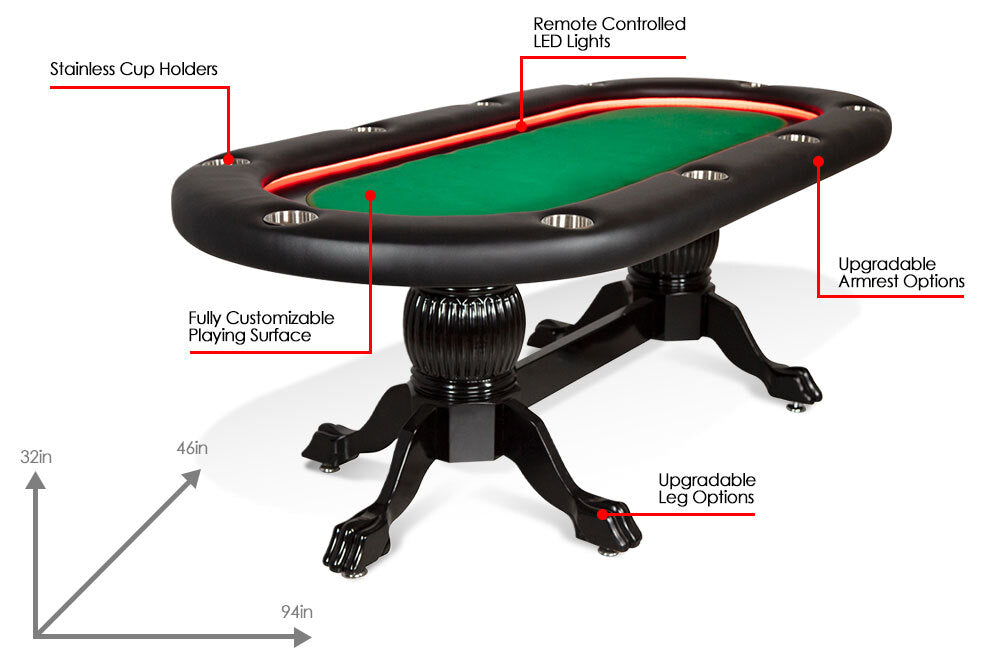 The Elite Alpha LED Poker Table