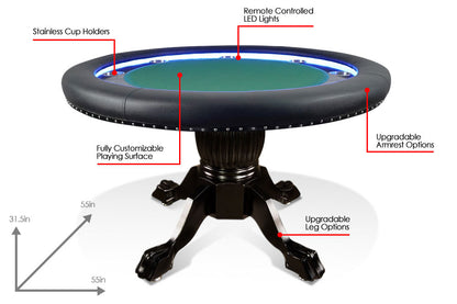 The Ginza LED Poker Table