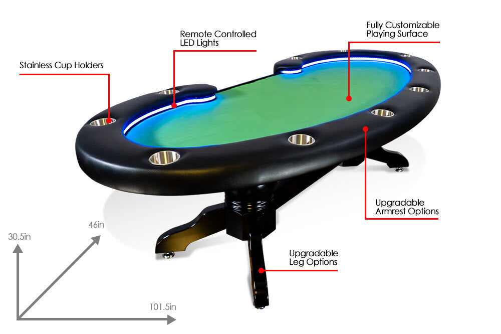The Lumen HD LED Poker Table