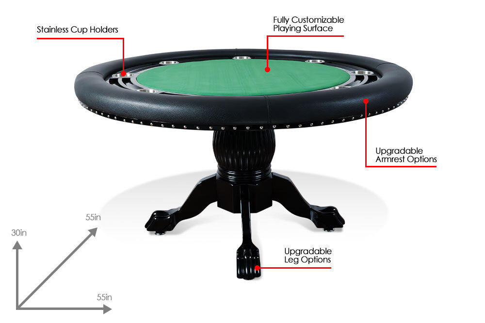 The Nighthawk Poker Table with Chip Tray