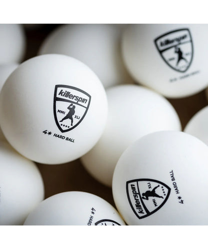 4-Star Hardball 40+ Poly Table Tennis Balls (White) - Pack of 3 or 25 Balls
