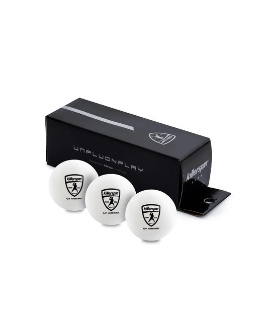 4-Star Hardball 40+ Poly Table Tennis Balls (White) - Pack of 3 or 25 Balls