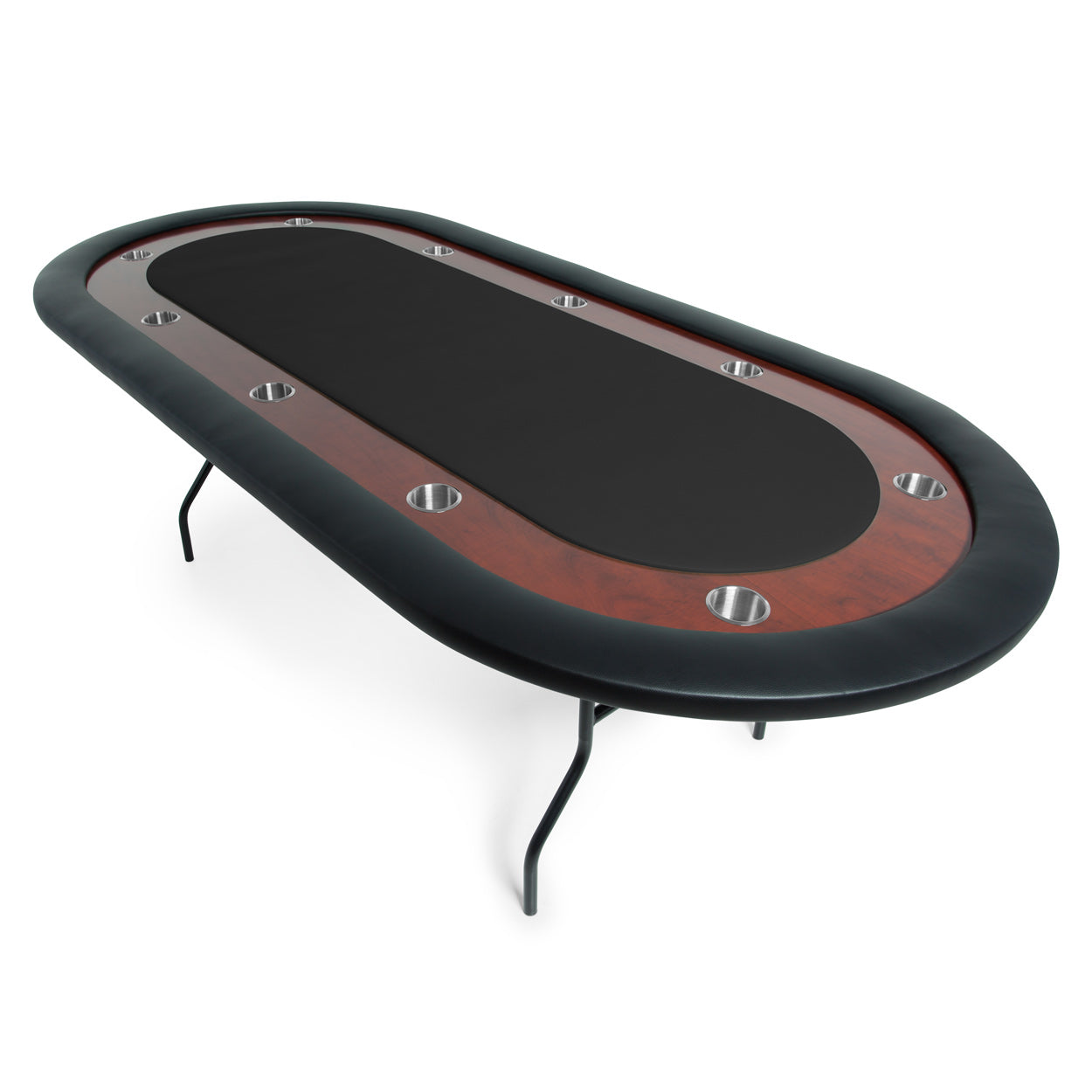 The Ultimate Poker Table (UPT) - Folding Leg Poker Table with Mahogany Racetrack