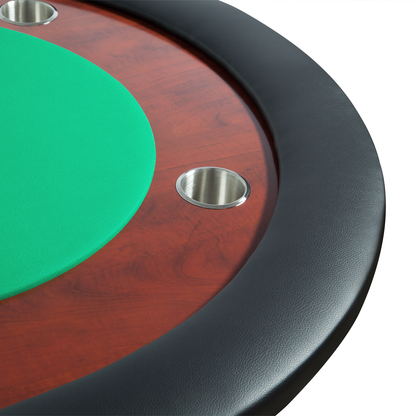 The Ultimate Poker Table (UPT) - Folding Leg Poker Table with Mahogany Racetrack
