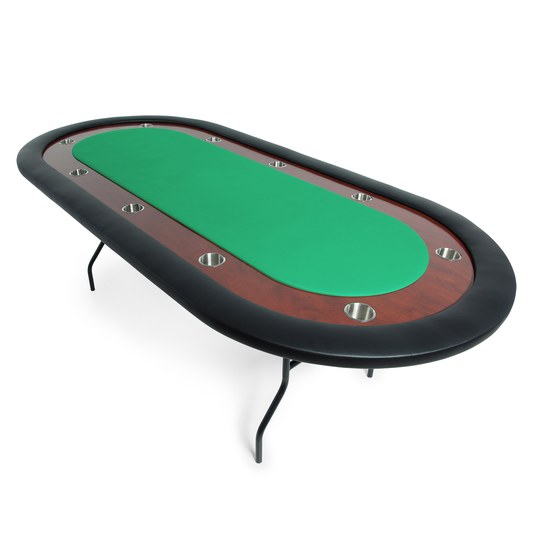 The Ultimate Poker Table (UPT) - Folding Leg Poker Table with Mahogany Racetrack