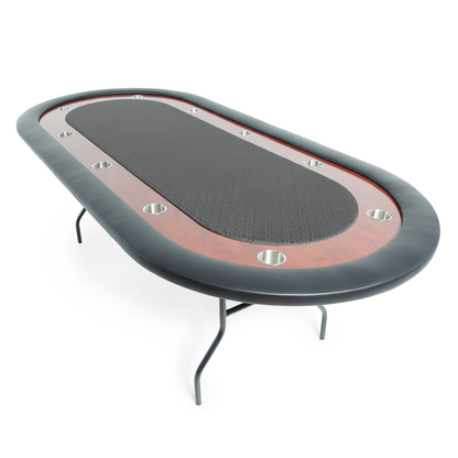 The Ultimate Poker Table (UPT) - Folding Leg Poker Table with Mahogany Racetrack