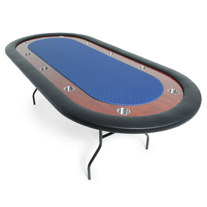 The Ultimate Poker Table (UPT) - Folding Leg Poker Table with Mahogany Racetrack
