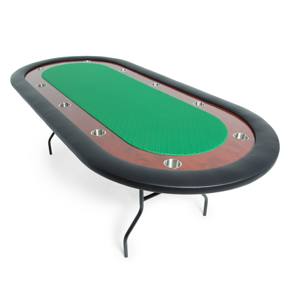 The Ultimate Poker Table (UPT) - Folding Leg Poker Table with Mahogany Racetrack