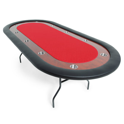 The Ultimate Poker Table (UPT) - Folding Leg Poker Table with Mahogany Racetrack